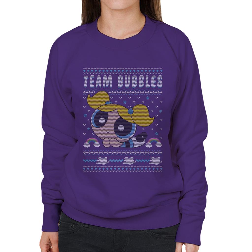 Powerpuff Girls Christmas Team Bubbles Women's Sweatshirt-ALL + EVERY