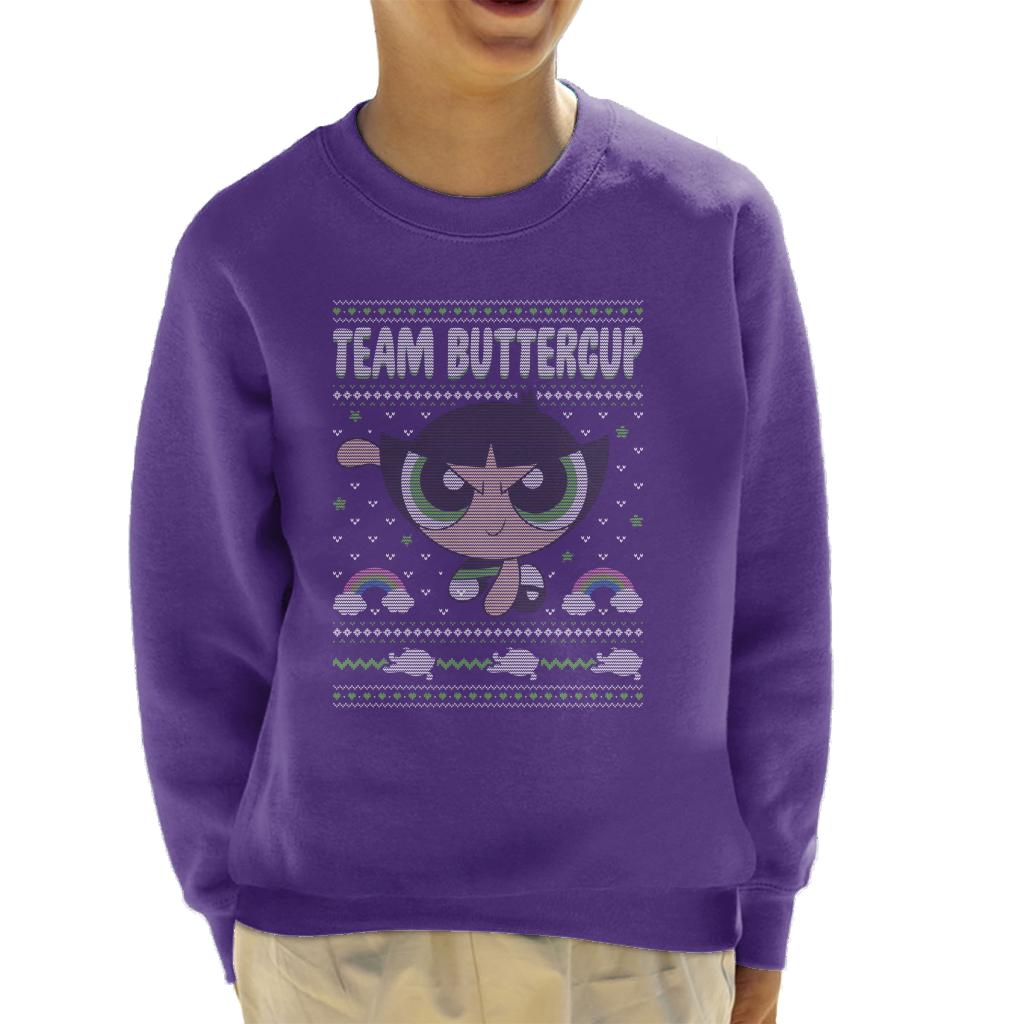 Powerpuff Girls Christmas Team Buttercup Kid's Sweatshirt-ALL + EVERY