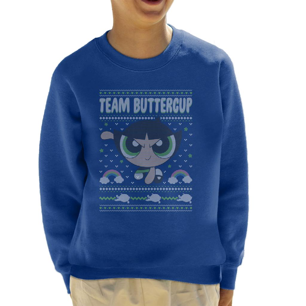 Powerpuff Girls Christmas Team Buttercup Kid's Sweatshirt-ALL + EVERY