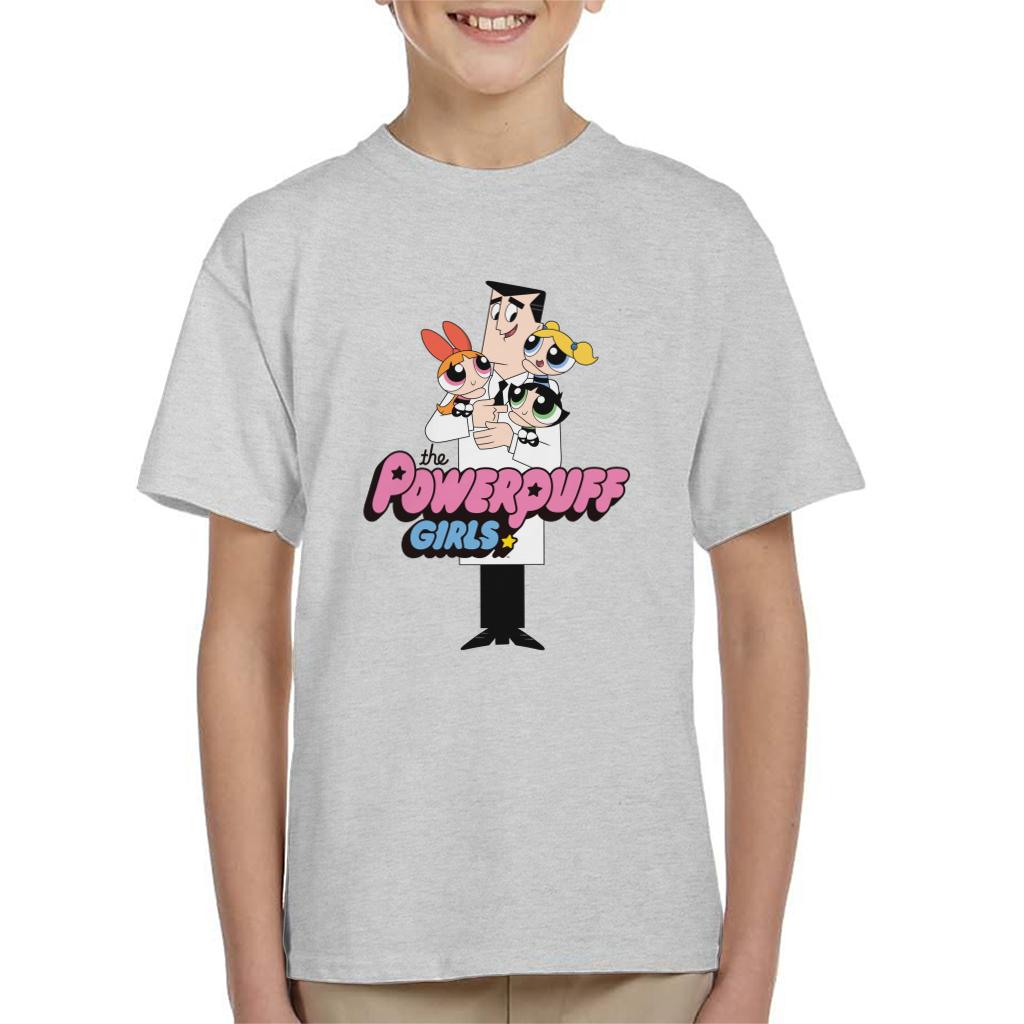 Powerpuff Girls With Professor Utonium Kid's T-Shirt-ALL + EVERY