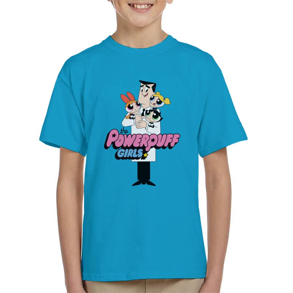 Powerpuff Girls With Professor Utonium Kid's T-Shirt-ALL + EVERY