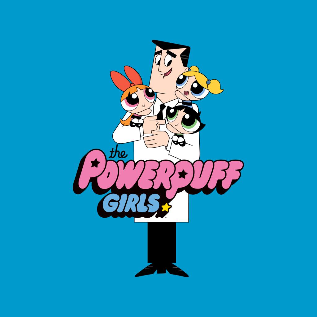 Powerpuff Girls With Professor Utonium Men's T-Shirt-ALL + EVERY