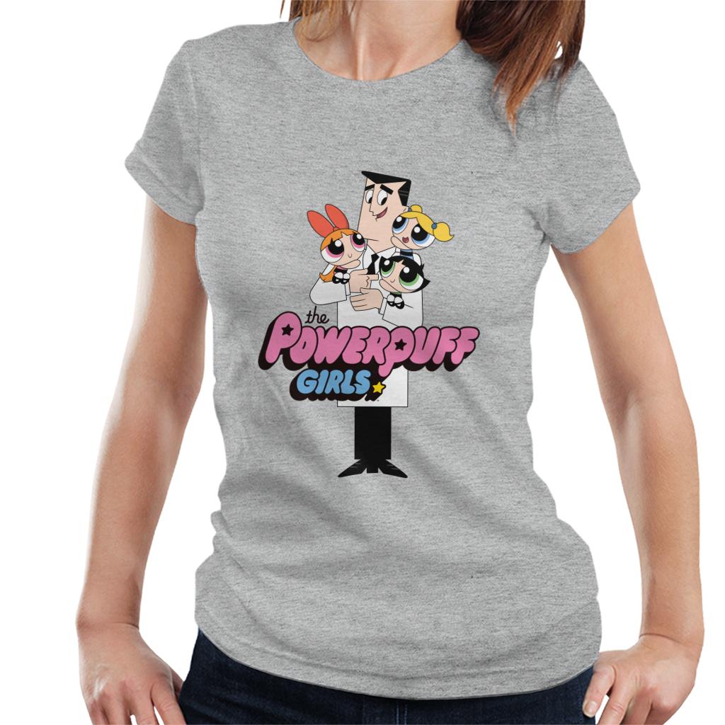 Powerpuff Girls With Professor Utonium Women's T-Shirt-ALL + EVERY