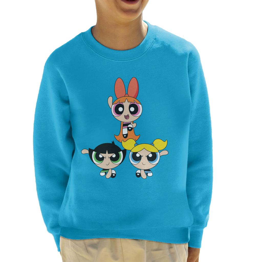 Powerpuff Girls Action Pose Kid's Sweatshirt-ALL + EVERY