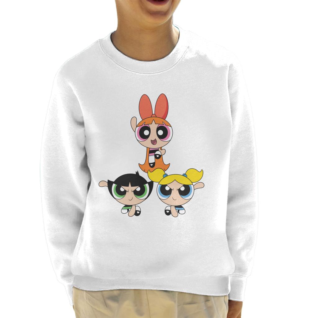 Powerpuff Girls Action Pose Kid's Sweatshirt-ALL + EVERY