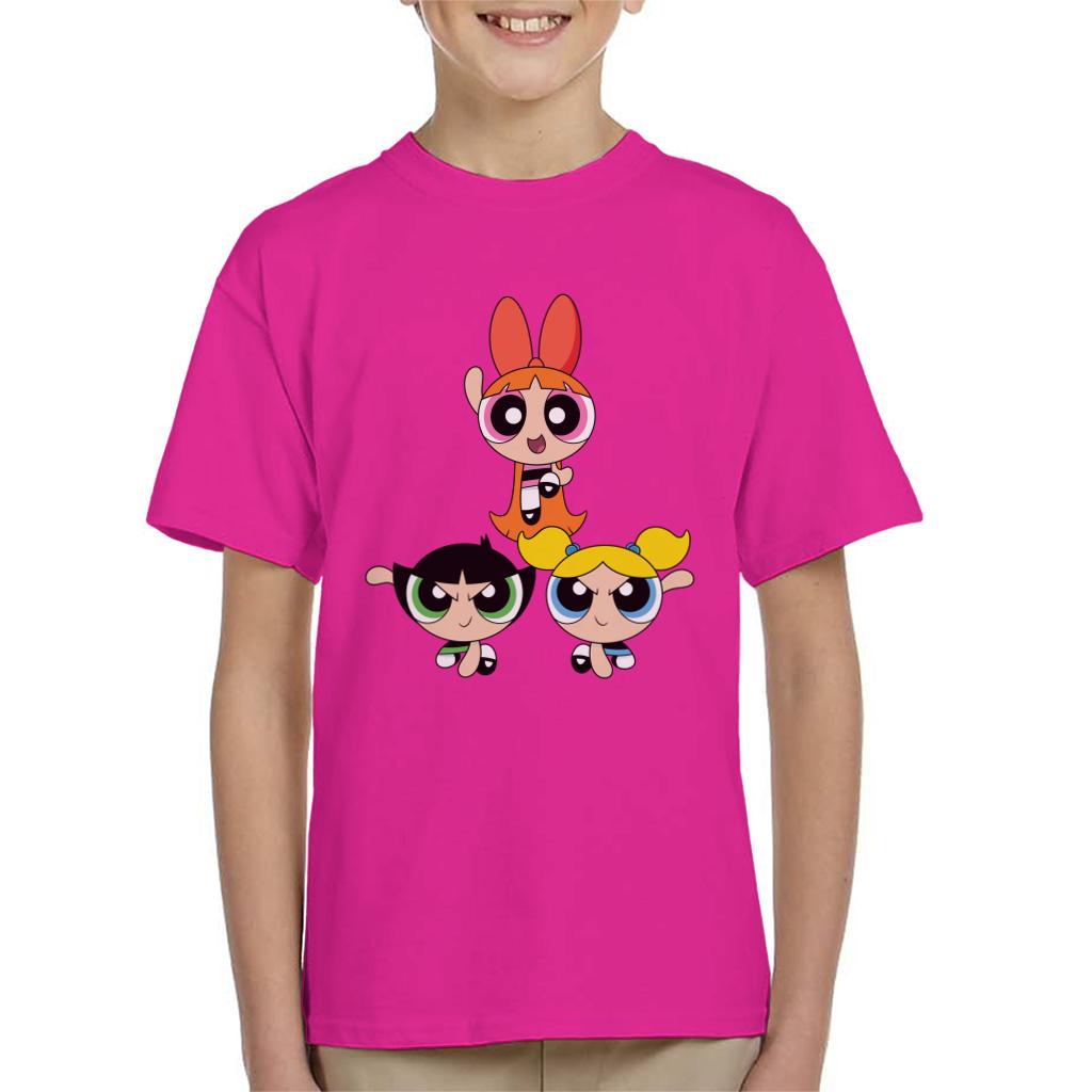 Powerpuff Girls Action Pose Kid's T-Shirt-ALL + EVERY