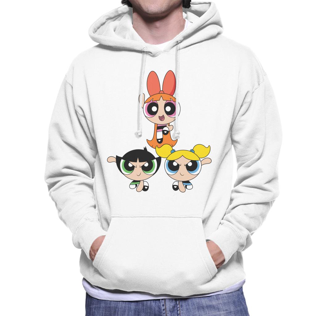 Powerpuff Girls Action Pose Men's Hooded Sweatshirt-ALL + EVERY