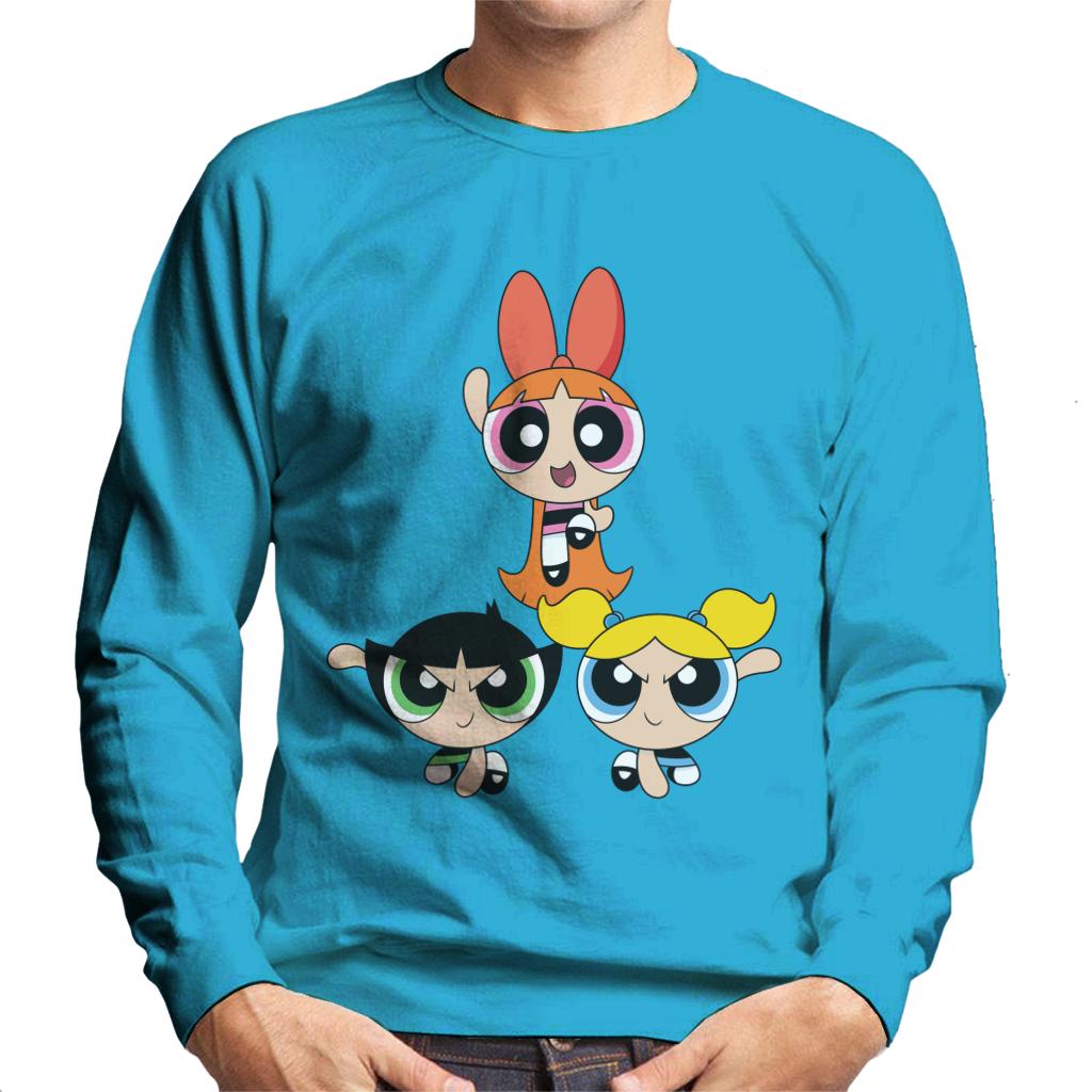 Powerpuff Girls Action Pose Men's Sweatshirt-ALL + EVERY