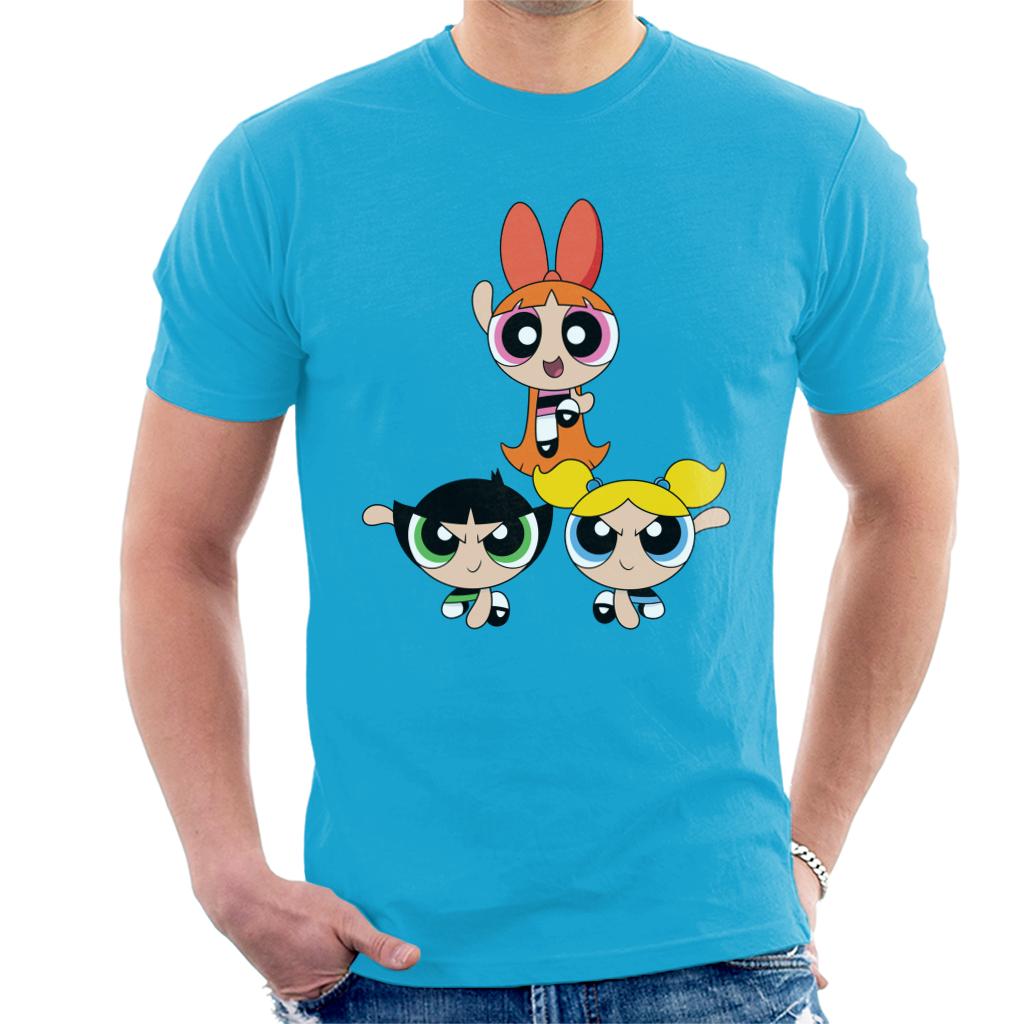 Powerpuff Girls Action Pose Men's T-Shirt-ALL + EVERY