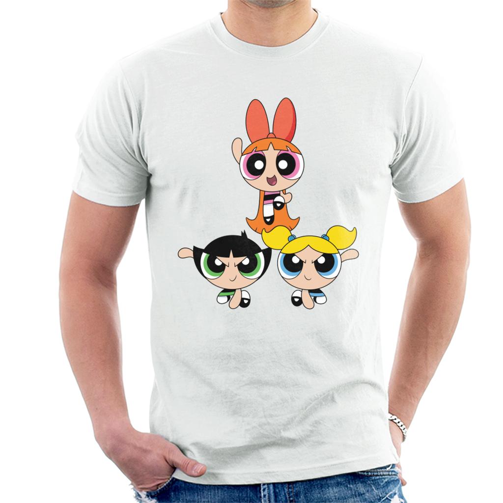 Powerpuff Girls Action Pose Men's T-Shirt-ALL + EVERY