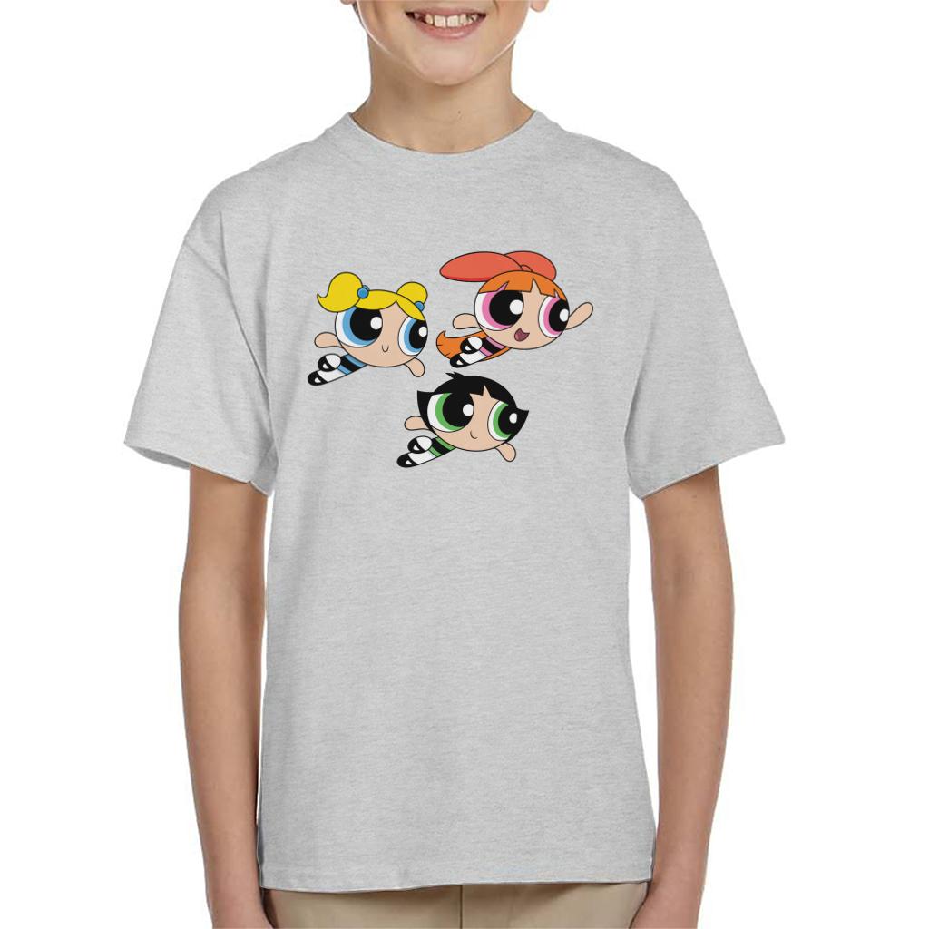 Powerpuff Girls Flying Kid's T-Shirt-ALL + EVERY