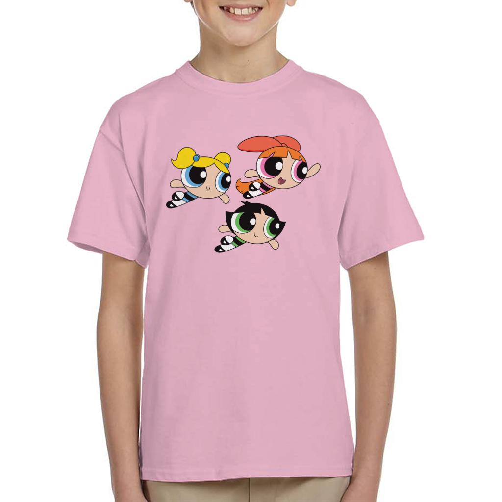 Powerpuff Girls Flying Kid's T-Shirt-ALL + EVERY