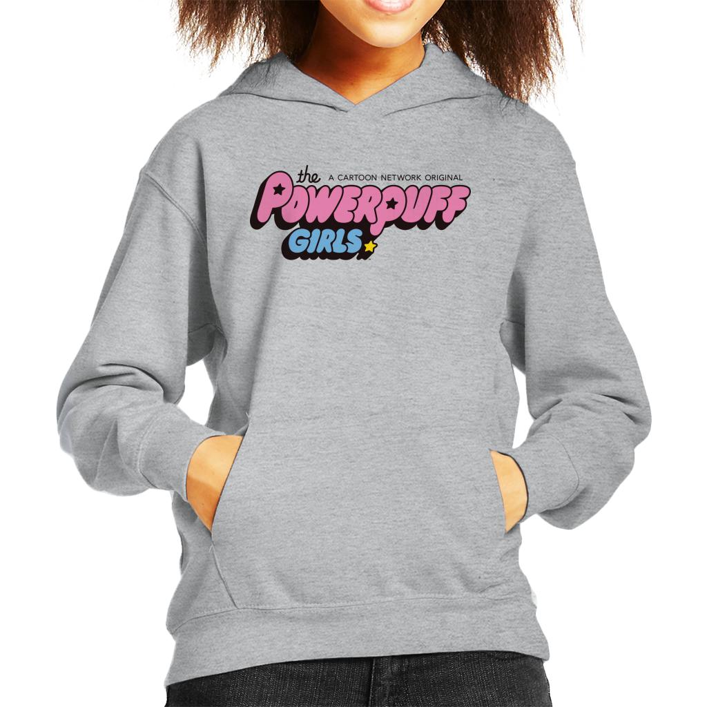 Powerpuff Girls Bubble Text Logo Kid's Hooded Sweatshirt-ALL + EVERY