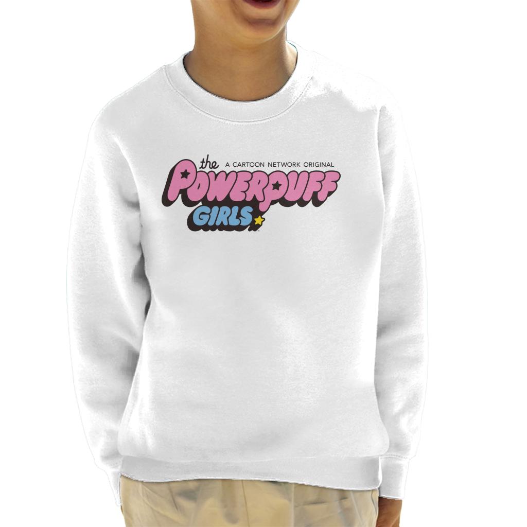 Powerpuff Girls Bubble Text Logo Kid's Sweatshirt-ALL + EVERY