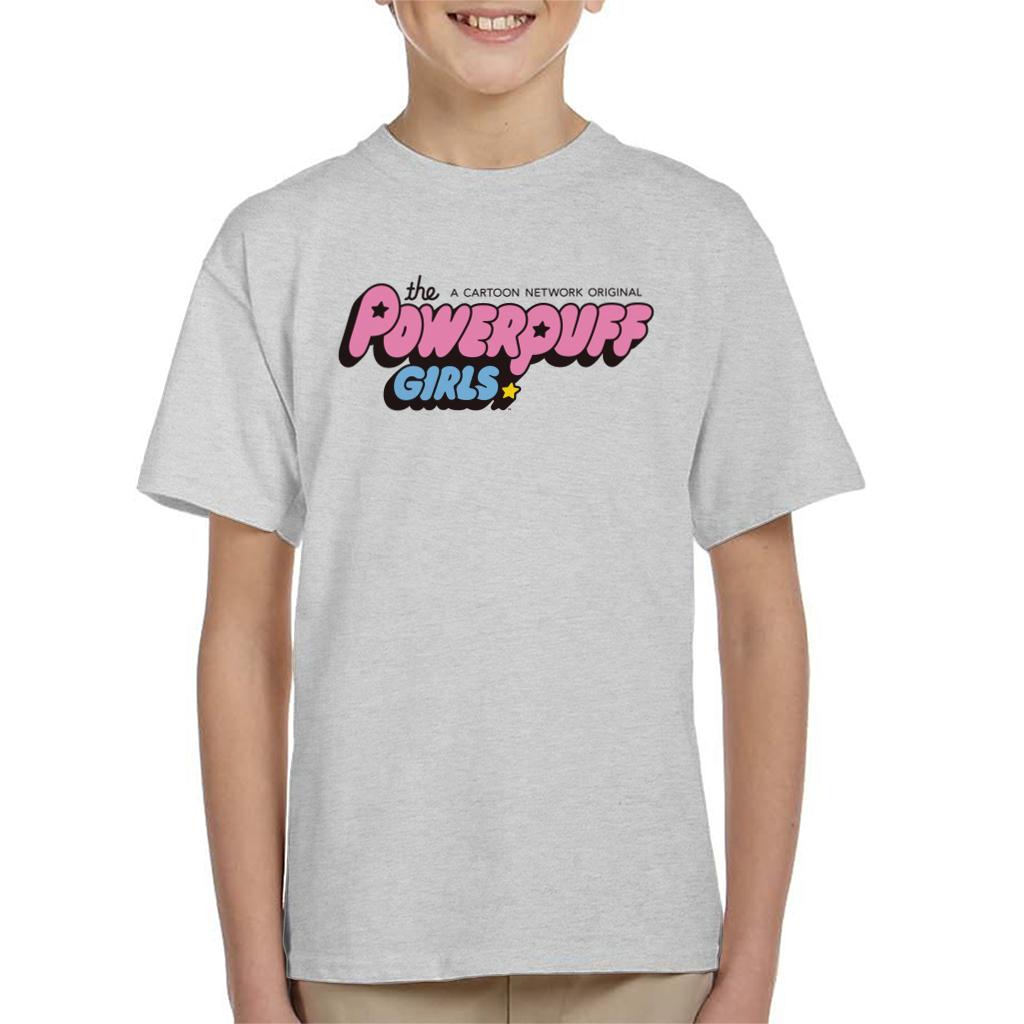 Powerpuff Girls Bubble Text Logo Kid's T-Shirt-ALL + EVERY