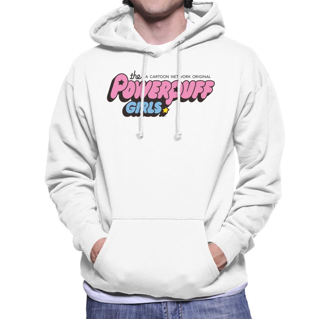 Powerpuff Girls Bubble Text Logo Men's Hooded Sweatshirt-ALL + EVERY