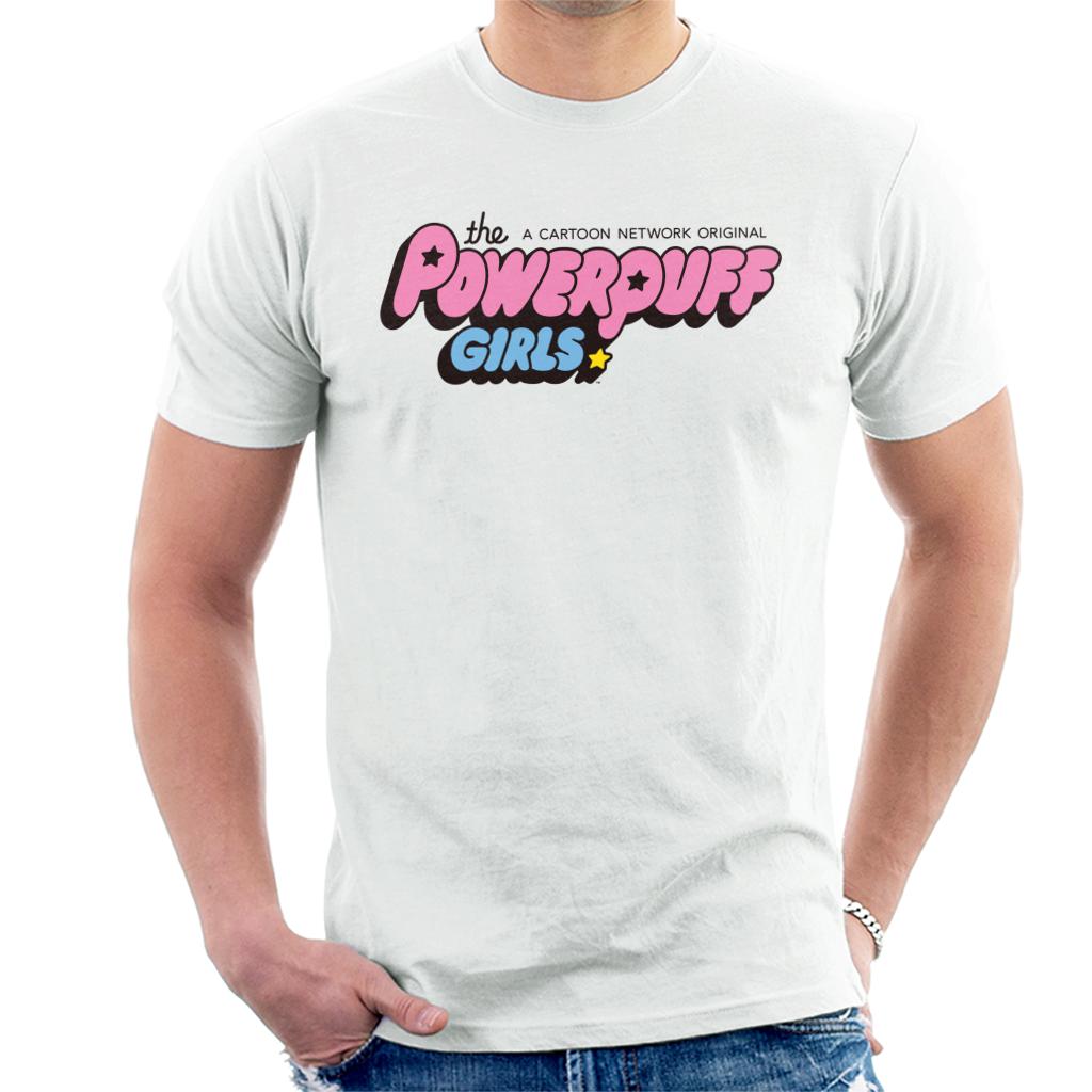 Powerpuff Girls Bubble Text Logo Men's T-Shirt-ALL + EVERY