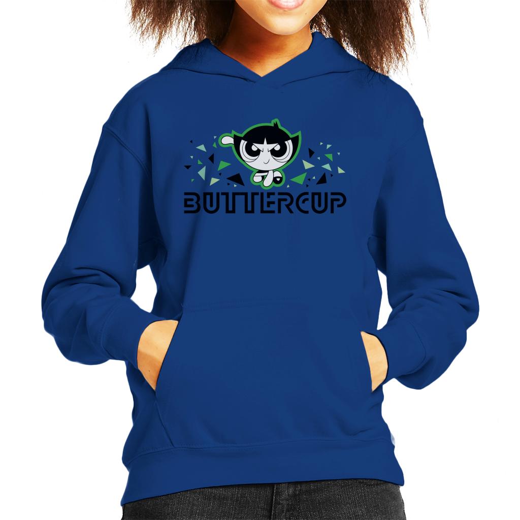 Powerpuff Girls Buttercup Triangle Art Kid's Hooded Sweatshirt