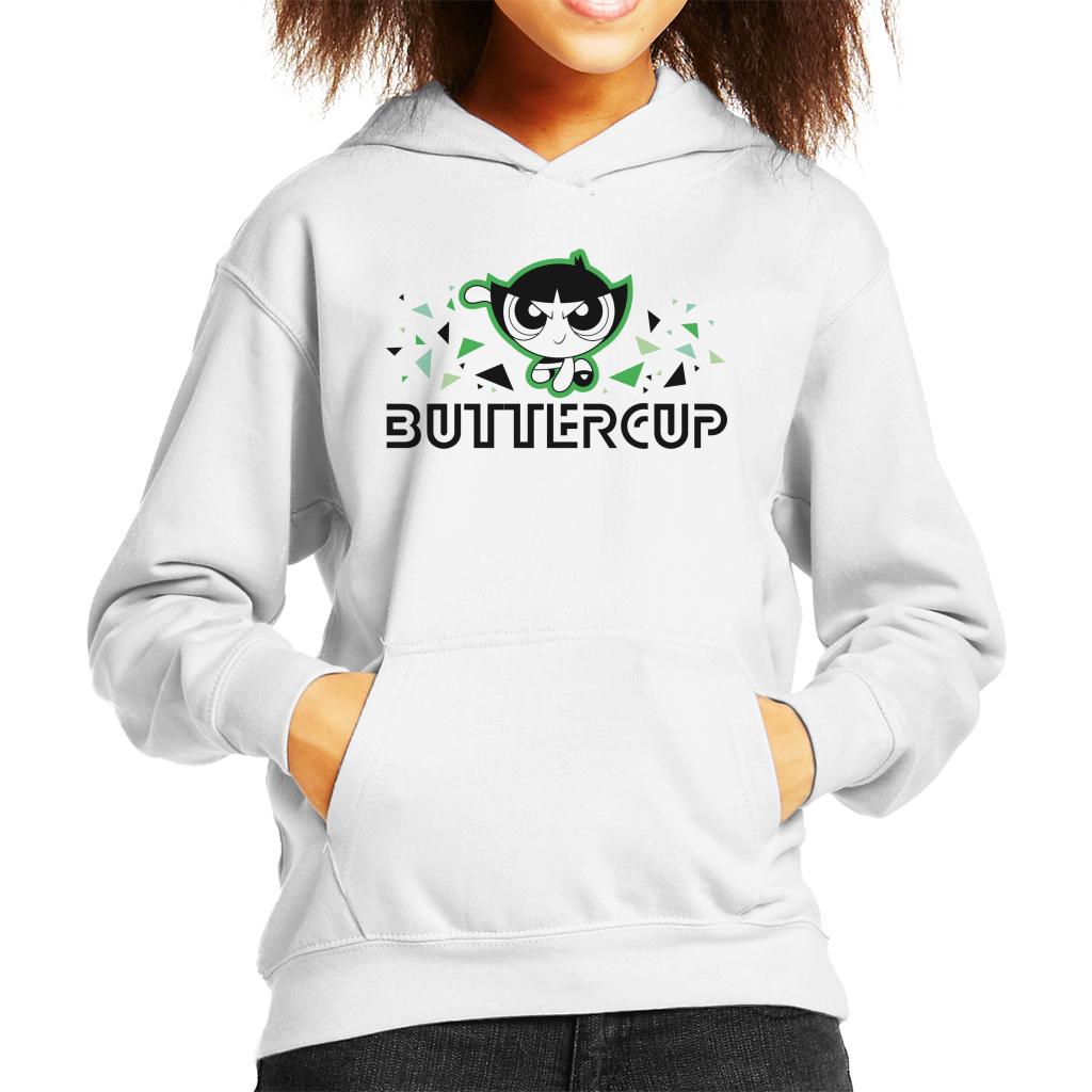 Powerpuff Girls Buttercup Triangle Art Kid's Hooded Sweatshirt-ALL + EVERY