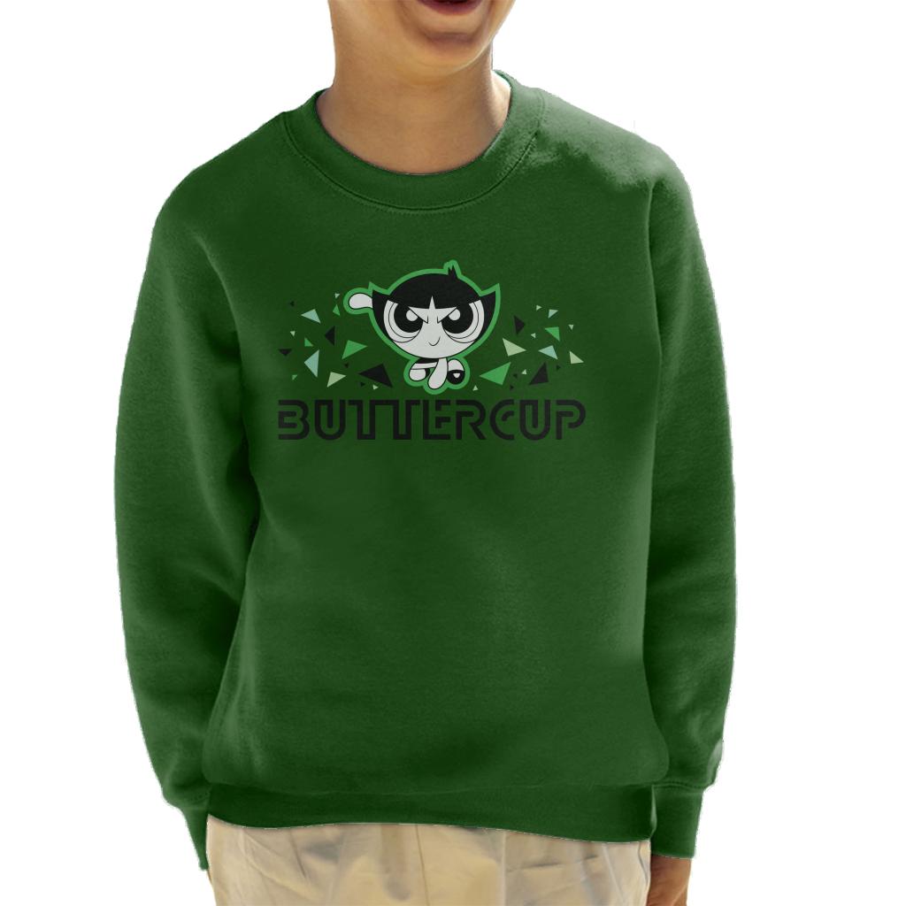 Powerpuff Girls Buttercup Triangle Art Kid's Sweatshirt-ALL + EVERY