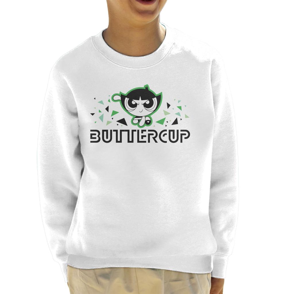 Powerpuff Girls Buttercup Triangle Art Kid's Sweatshirt-ALL + EVERY