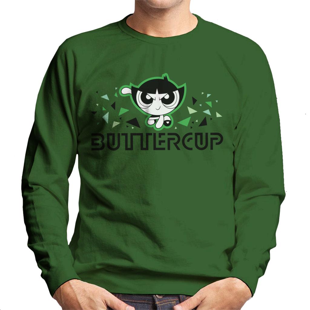 Powerpuff Girls Buttercup Triangle Art Men's Sweatshirt-ALL + EVERY