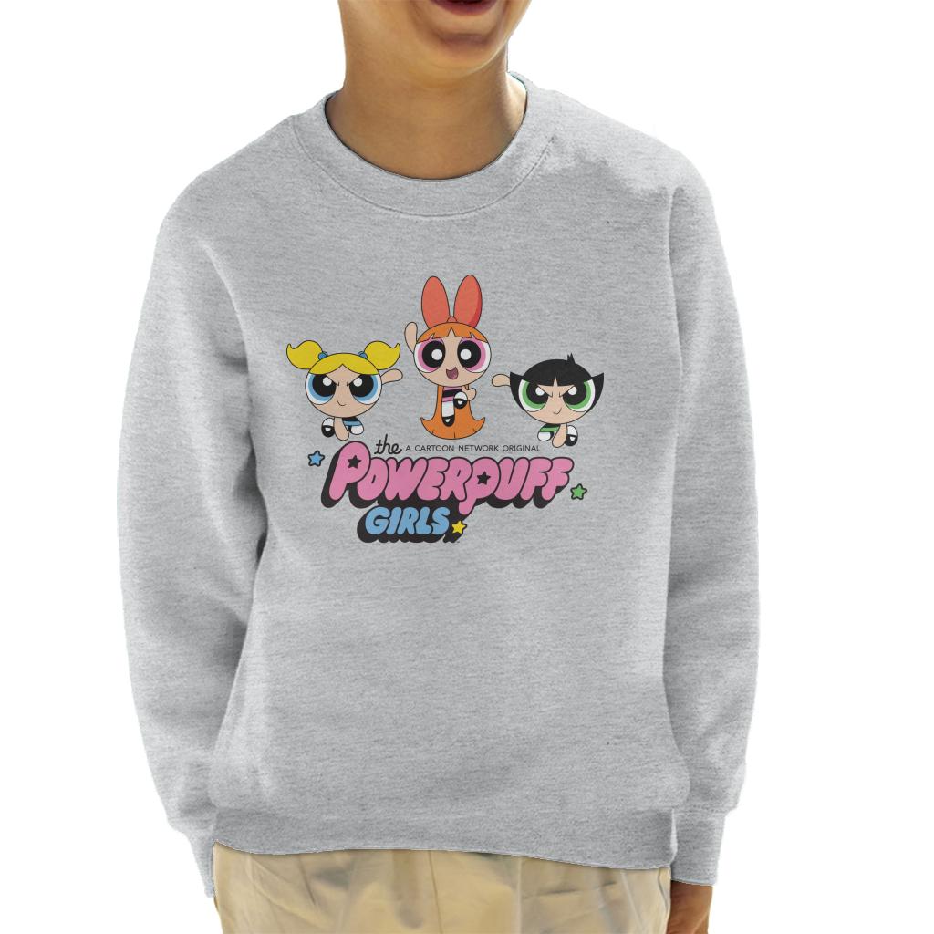 Powerpuff Girls Trio Blossom Jump Kid's Sweatshirt