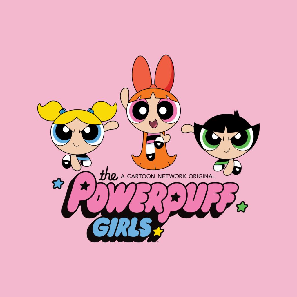 Powerpuff Girls Trio Blossom Jump Kid's T-Shirt-ALL + EVERY