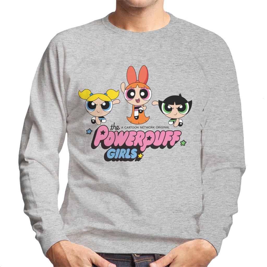 Powerpuff Girls Trio Blossom Jump Men's Sweatshirt-ALL + EVERY