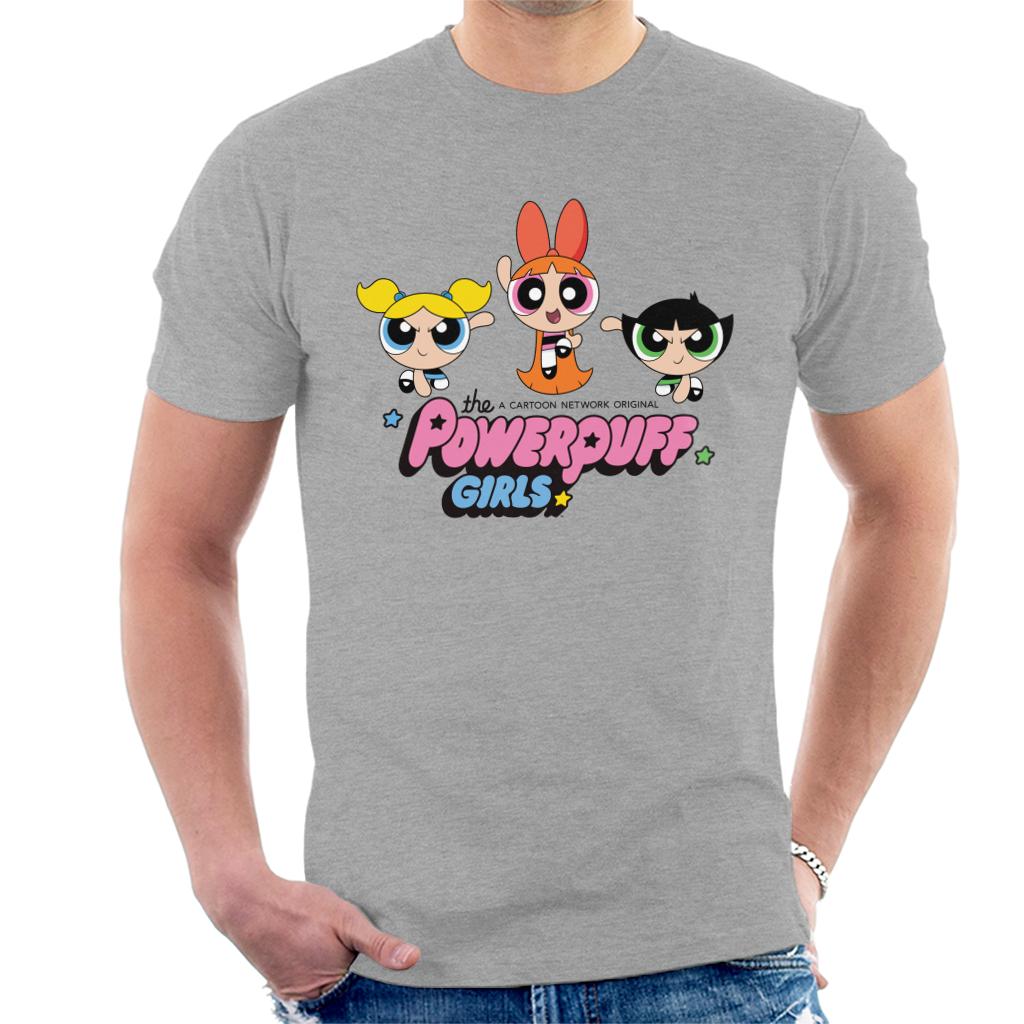 Powerpuff Girls Trio Blossom Jump Men's T-Shirt-ALL + EVERY