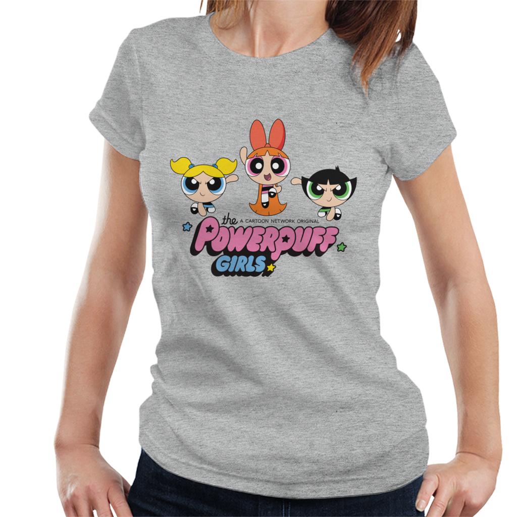 Powerpuff Girls Trio Blossom Jump Women's T-Shirt-ALL + EVERY