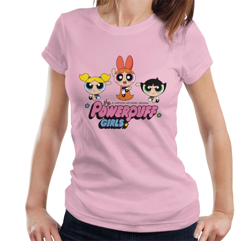 Powerpuff Girls Trio Blossom Jump Women's T-Shirt-ALL + EVERY