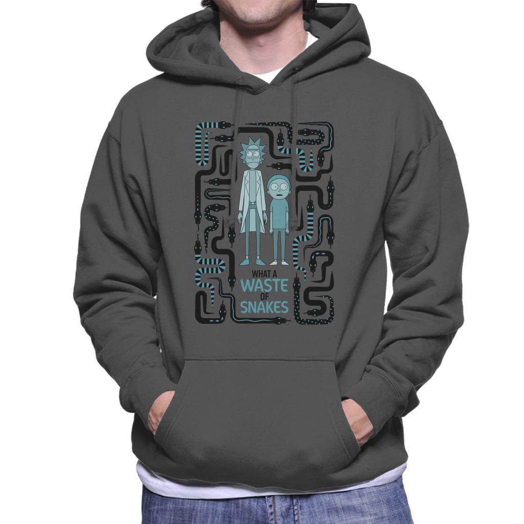 Rick and Morty A Waste Of Snakes Men's Hooded Sweatshirt-ALL + EVERY