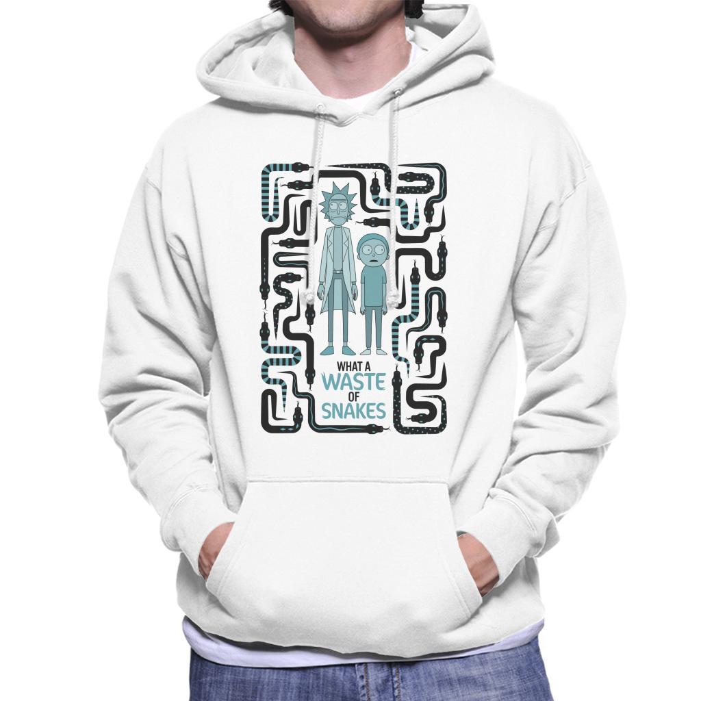 Rick and Morty A Waste Of Snakes Men's Hooded Sweatshirt-ALL + EVERY