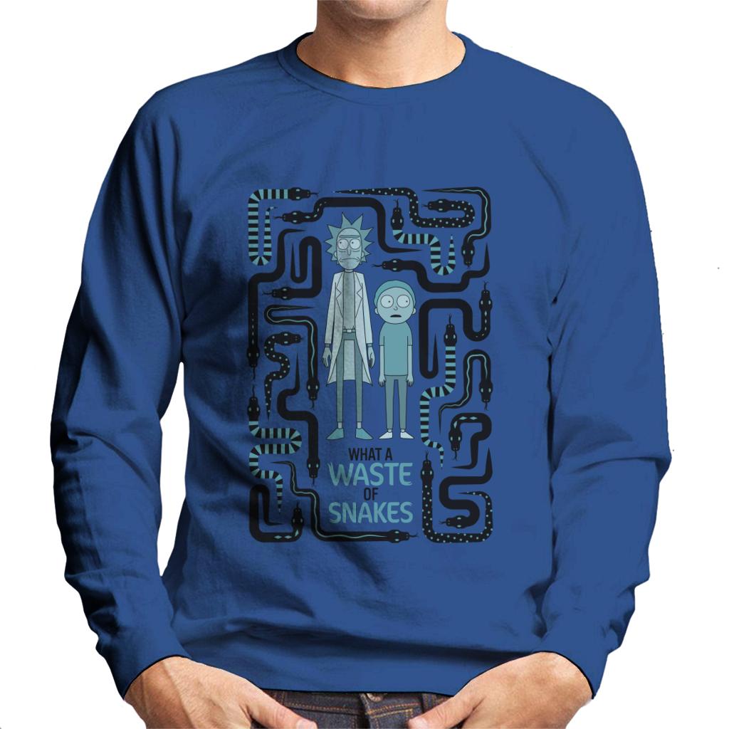 Rick and Morty A Waste Of Snakes Men's Sweatshirt-ALL + EVERY