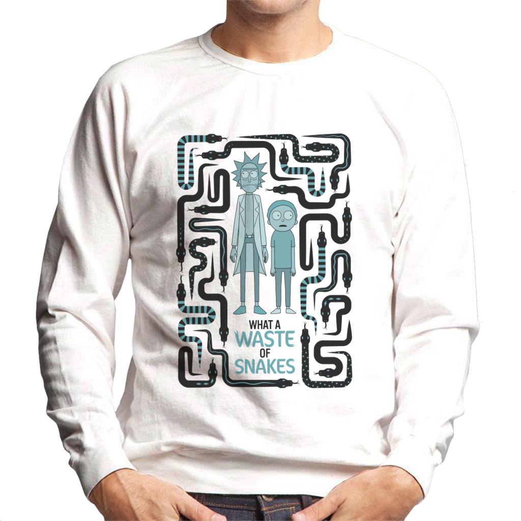 Rick and Morty A Waste Of Snakes Men's Sweatshirt-ALL + EVERY