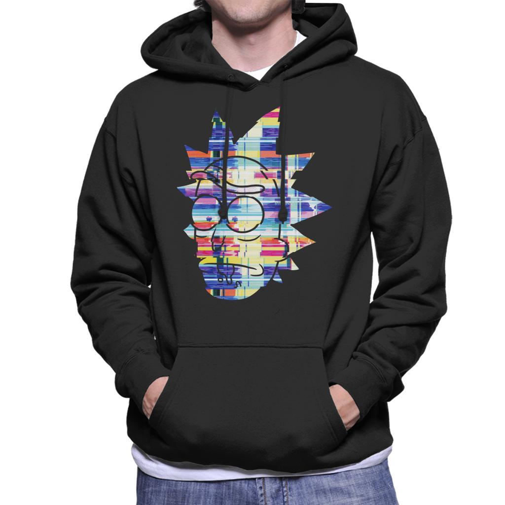 Rick and Morty Rick Sanchez Static Head Men's Hooded Sweatshirt-ALL + EVERY