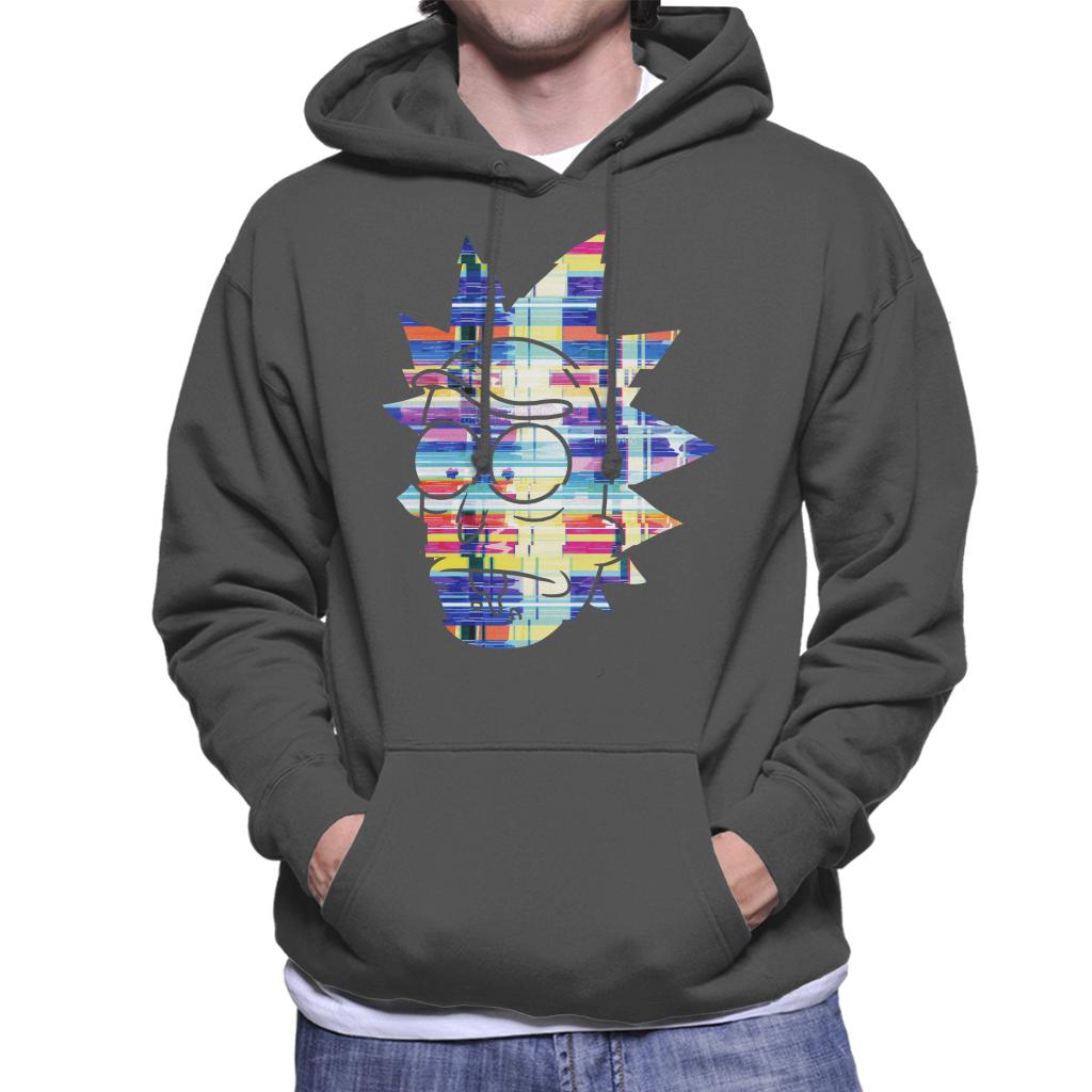 Rick and Morty Rick Sanchez Static Head Men's Hooded Sweatshirt-ALL + EVERY