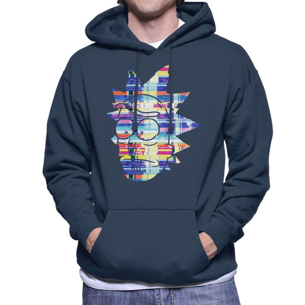 Rick and Morty Rick Sanchez Static Head Men's Hooded Sweatshirt-ALL + EVERY