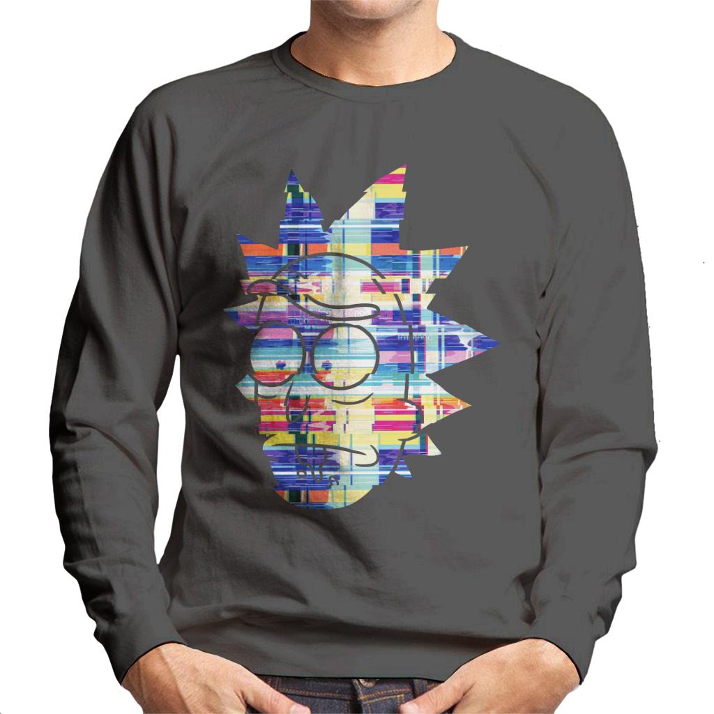 Rick and Morty Rick Sanchez Static Head Men's Sweatshirt-ALL + EVERY