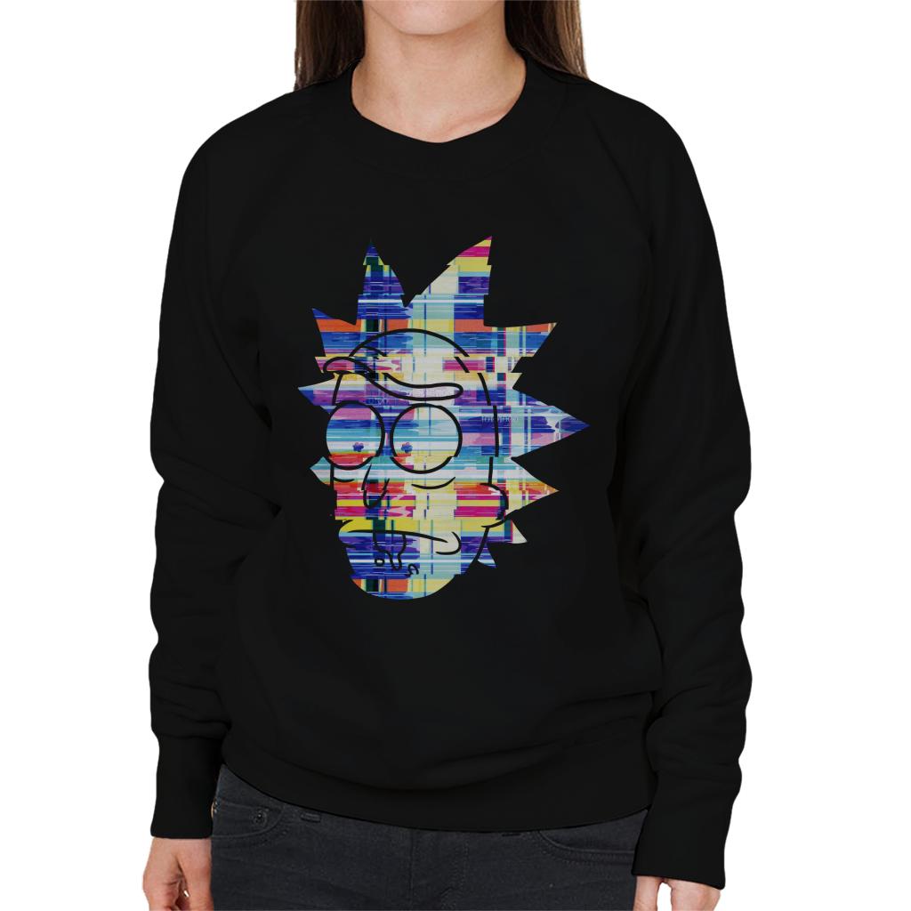 Rick and Morty Rick Sanchez Static Head Women's Sweatshirt-ALL + EVERY