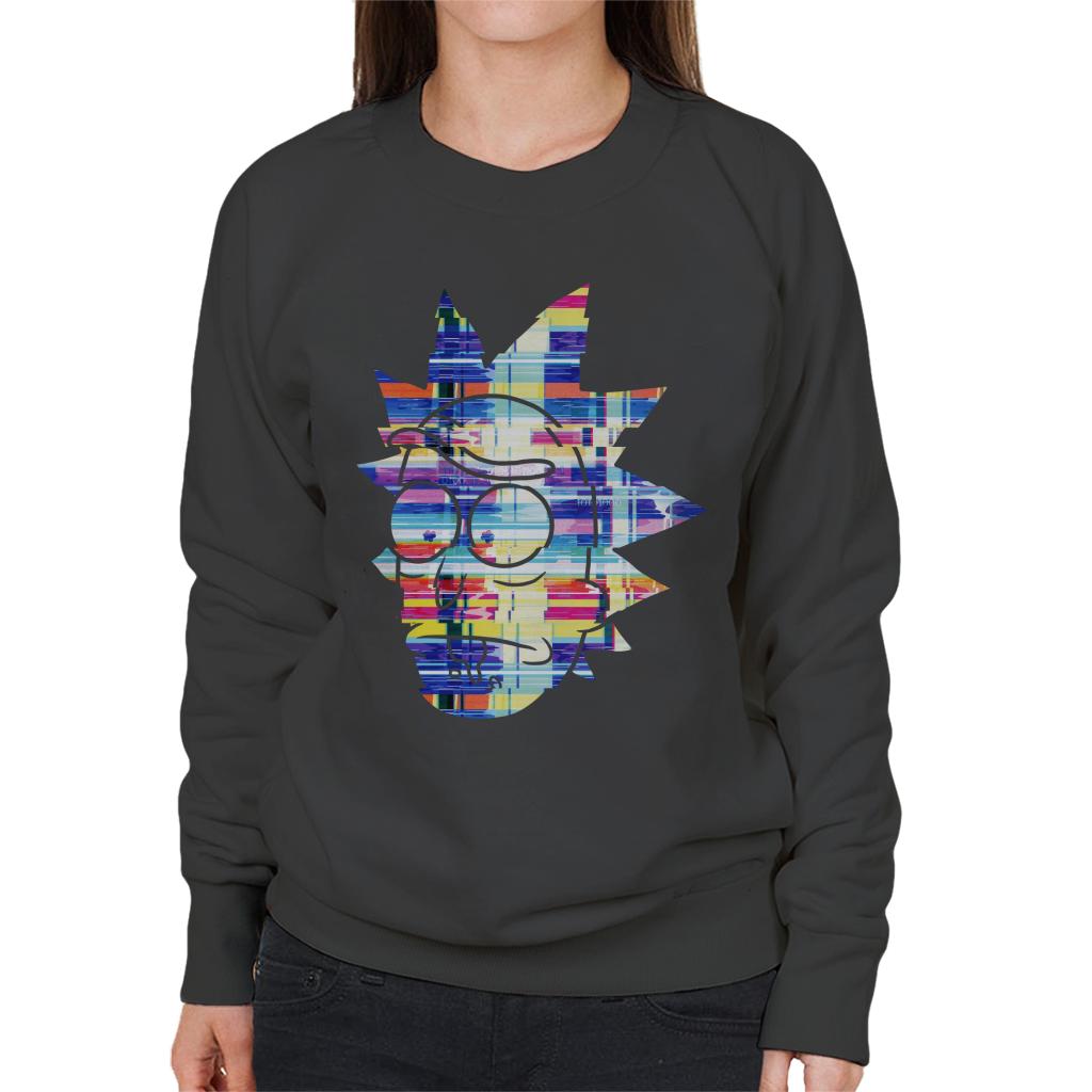 Rick and Morty Rick Sanchez Static Head Women's Sweatshirt-ALL + EVERY