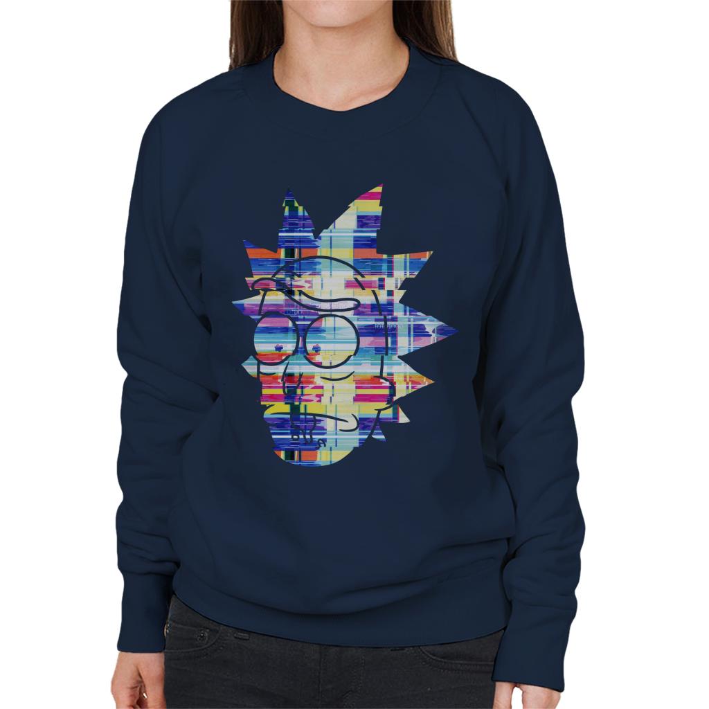 Rick and Morty Rick Sanchez Static Head Women's Sweatshirt-ALL + EVERY