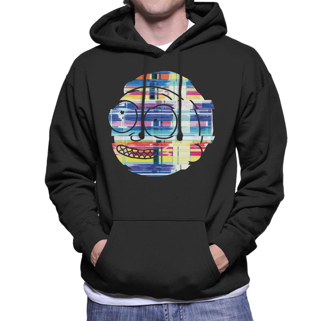 Rick and Morty Smith Static Head Men's Hooded Sweatshirt-ALL + EVERY