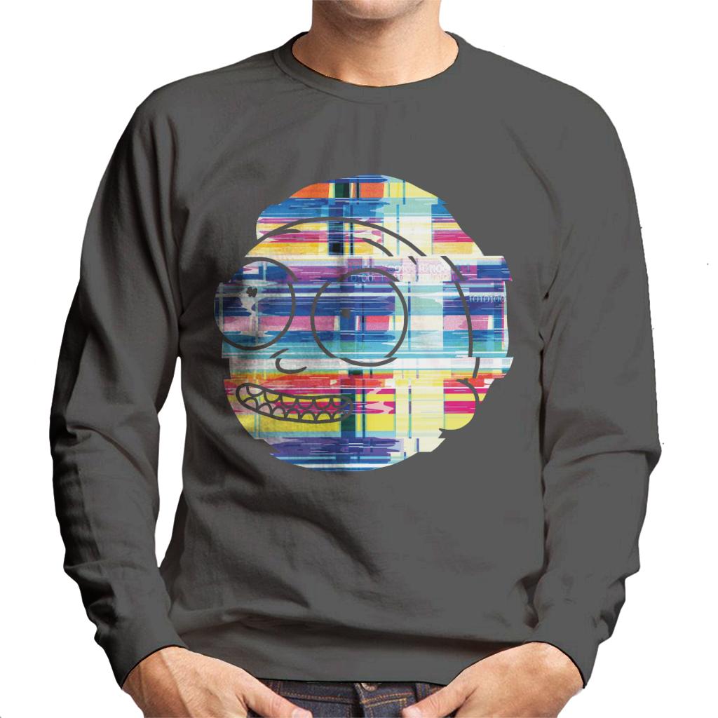 Rick and Morty Smith Static Head Men's Sweatshirt-ALL + EVERY