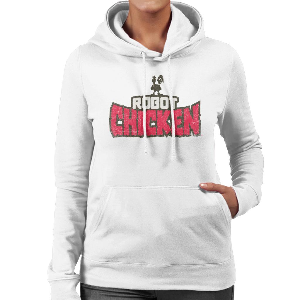 Robot Chicken Classic Logo Women's Hooded Sweatshirt-ALL + EVERY