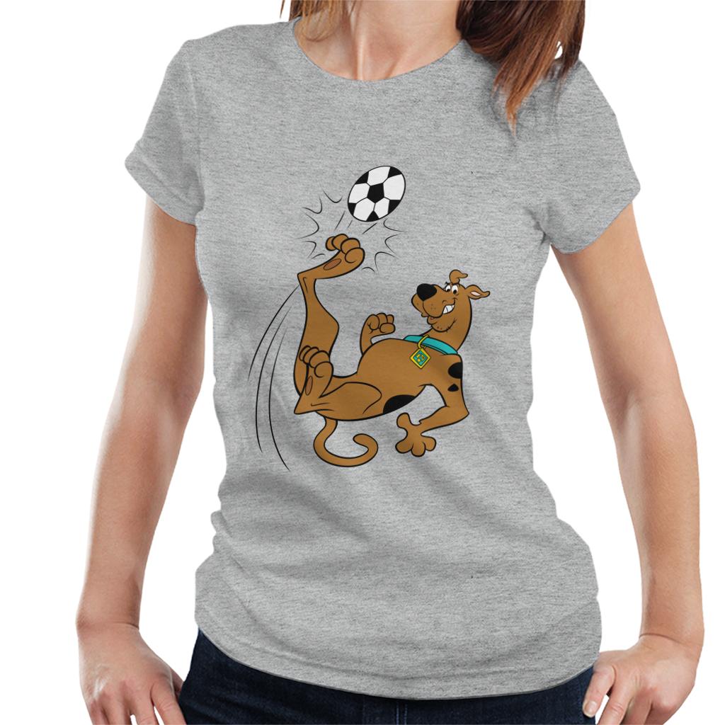 Scooby Doo Football Over Head Kick Women's T-Shirt-ALL + EVERY