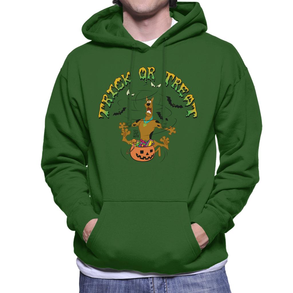 Scooby Doo Halloween Trick Or Treat Terrified Men's Hooded Sweatshirt-ALL + EVERY