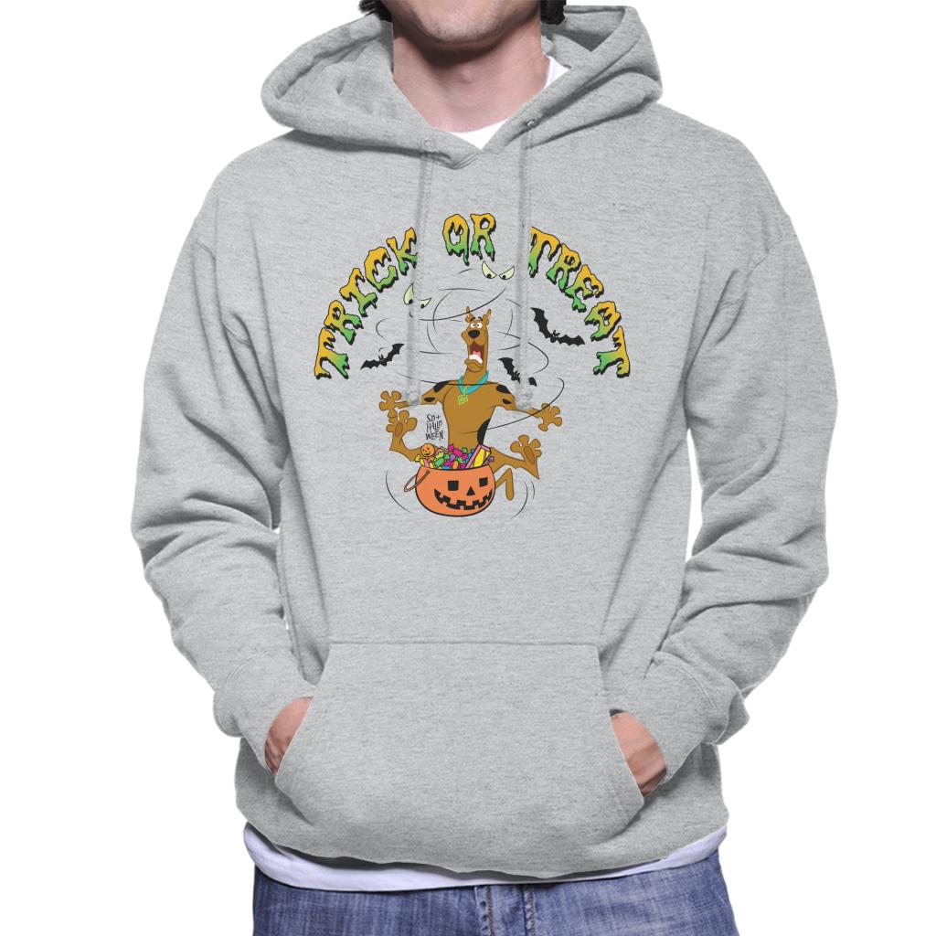 Scooby Doo Halloween Trick Or Treat Terrified Men's Hooded Sweatshirt-ALL + EVERY