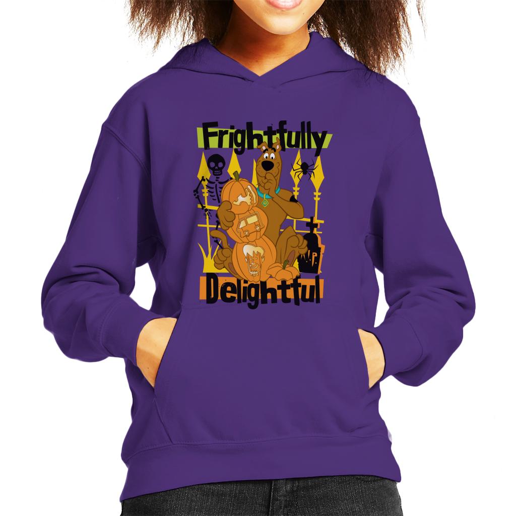 Scooby Doo Halloween Frightfully Delightful Kid's Hooded Sweatshirt-ALL + EVERY